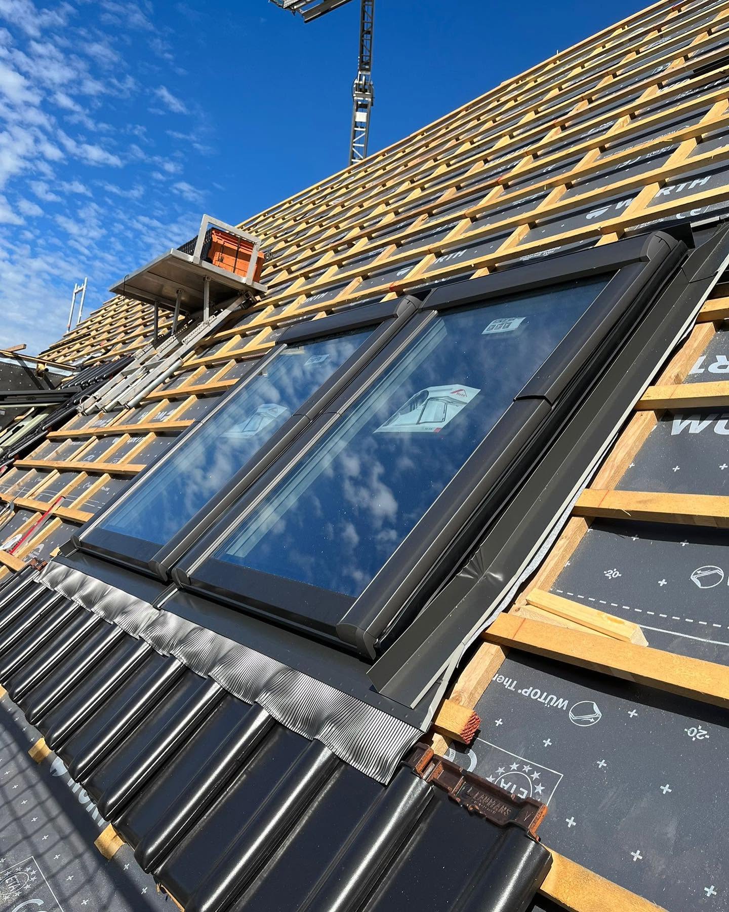 Dachfenster auf einer von Dachwerke veröffentlichten Steildach-Baustelle
